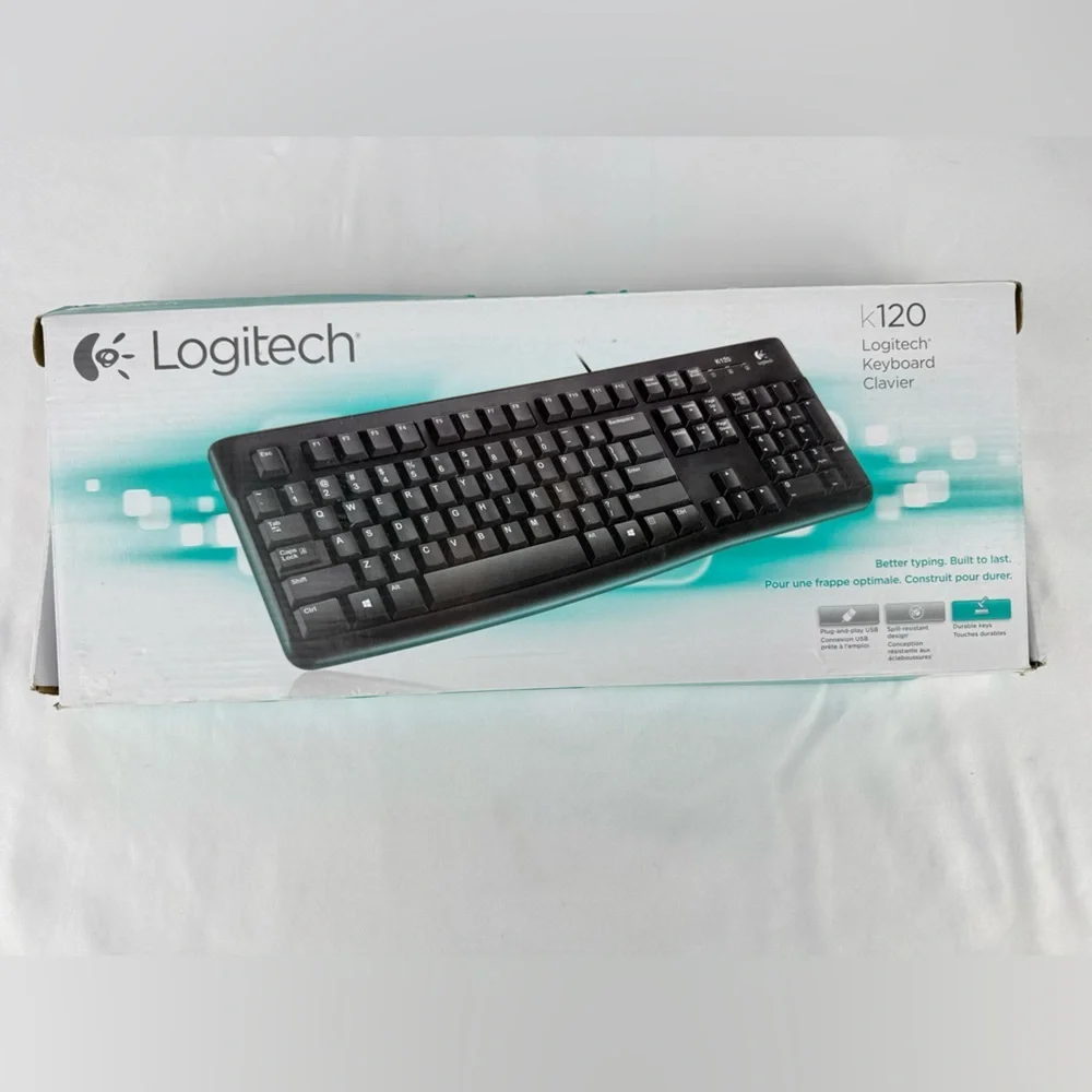 Logitech K120 Full-Size Wired USB Keyboard – New